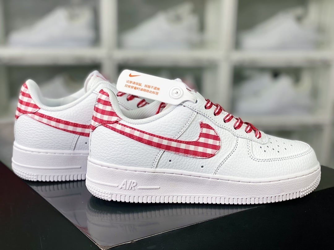 Nike Leather Branco e Vermelho Listrado - Vista 2