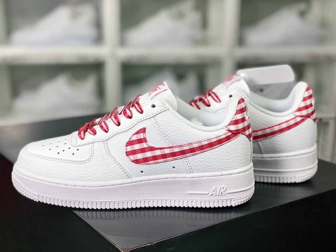 Nike Leather Branco e Vermelho Listrado - Vista 3