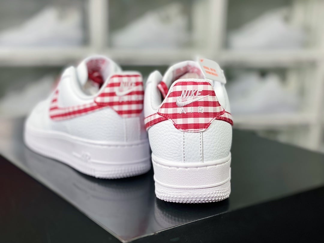 Nike Leather Branco e Vermelho Listrado - Vista 4