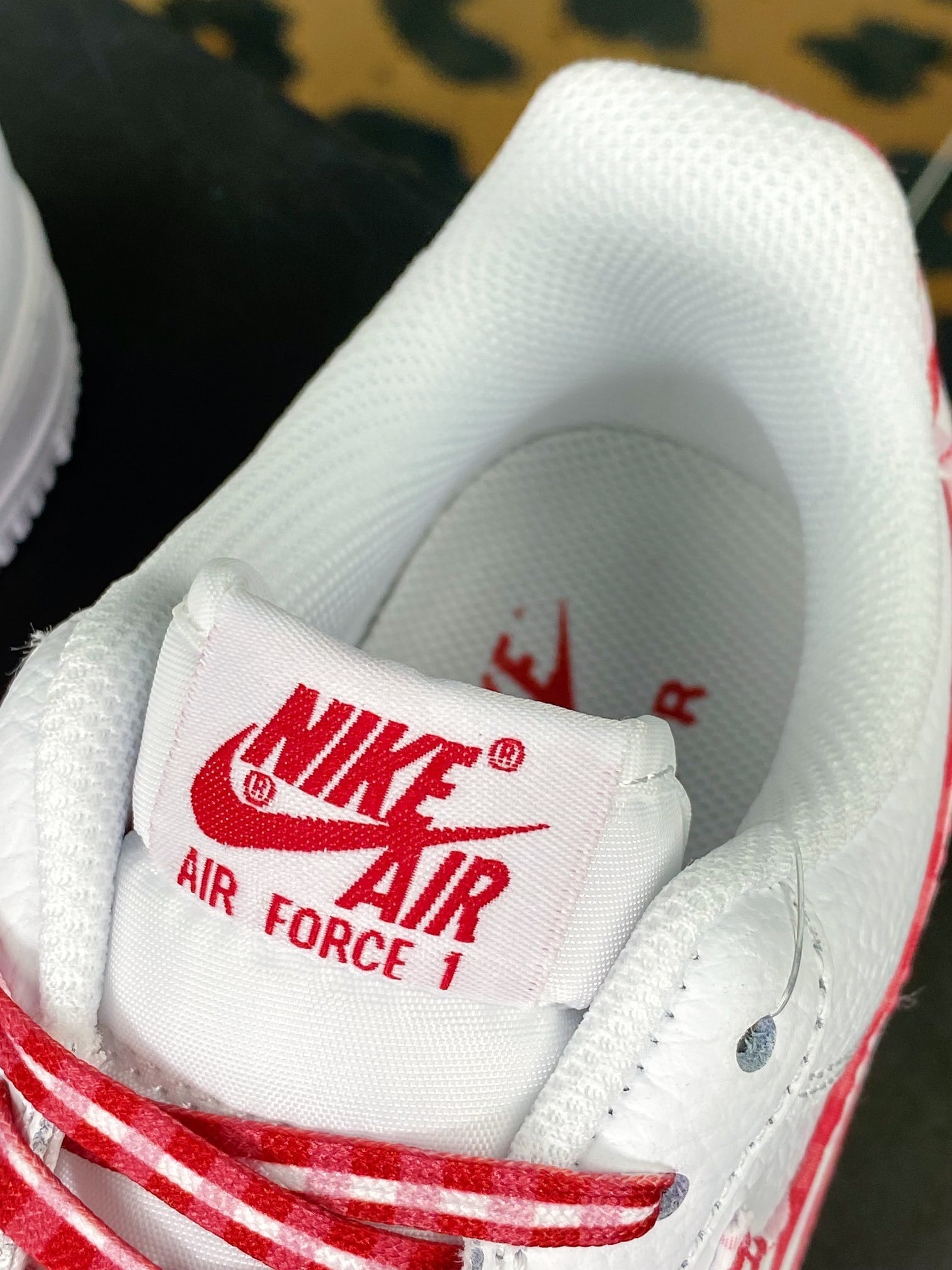 Nike Leather Branco e Vermelho Listrado - Vista 7