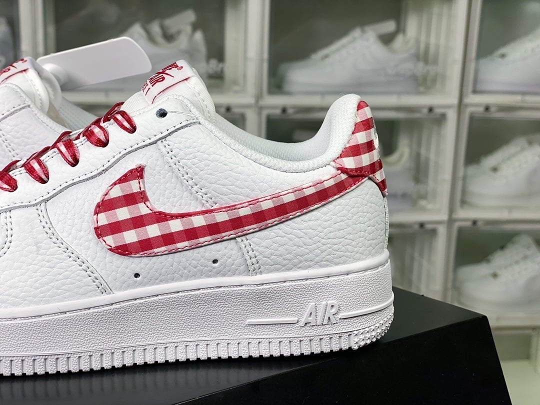 Nike Leather Branco e Vermelho Listrado - Vista 8