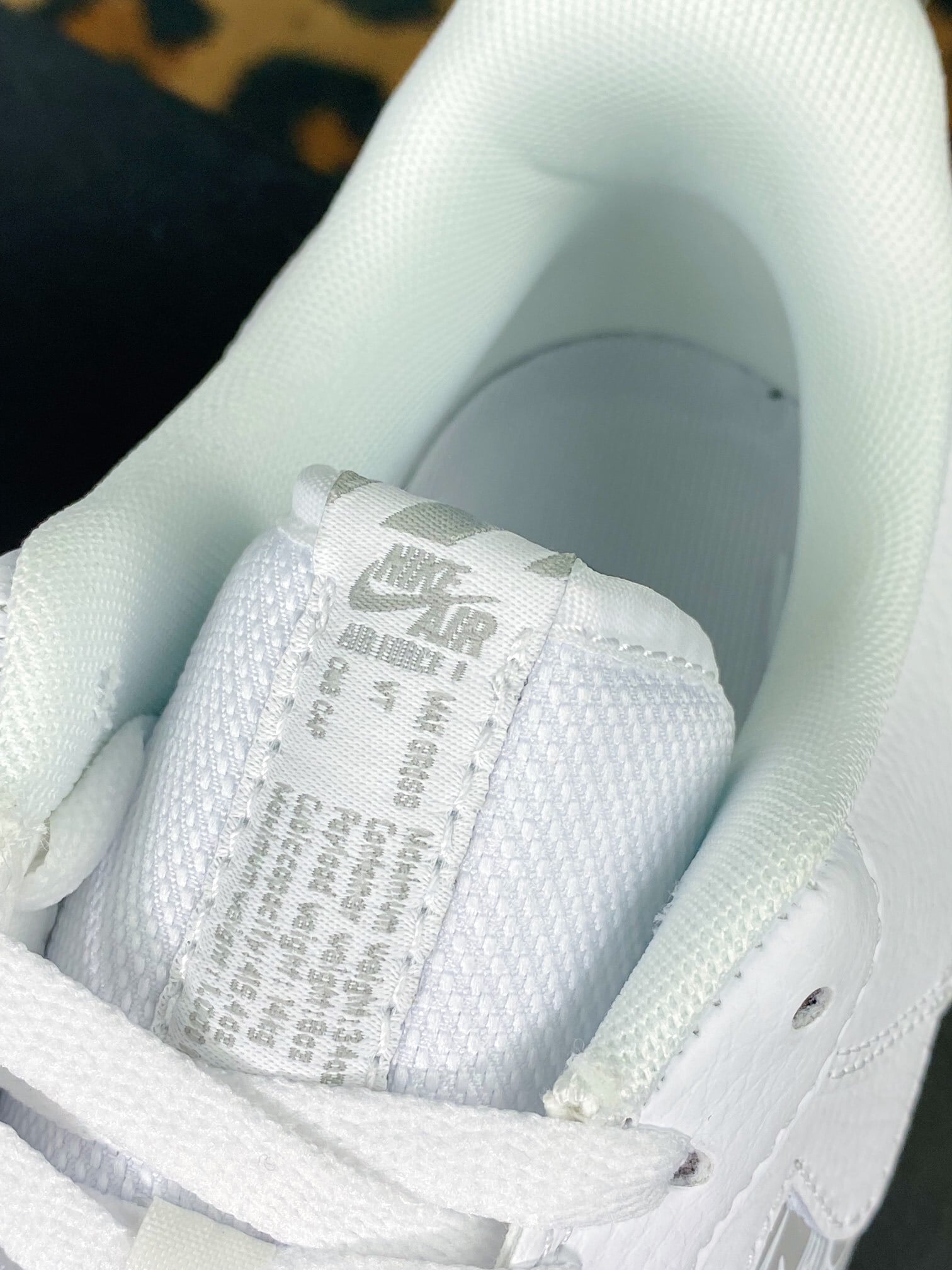 Nike Leather Branco e Cinza Pequeno Swoosh 3M - Vista 7
