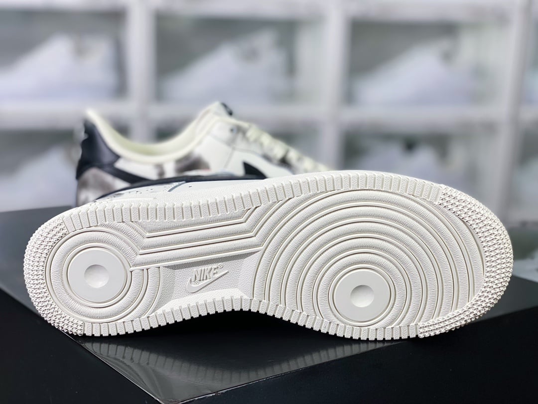 Nike Leather Branco, Cinza e Preto Paisagem - Vista 5