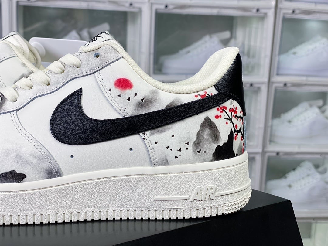 Nike Leather Branco, Cinza e Preto Paisagem - Vista 9