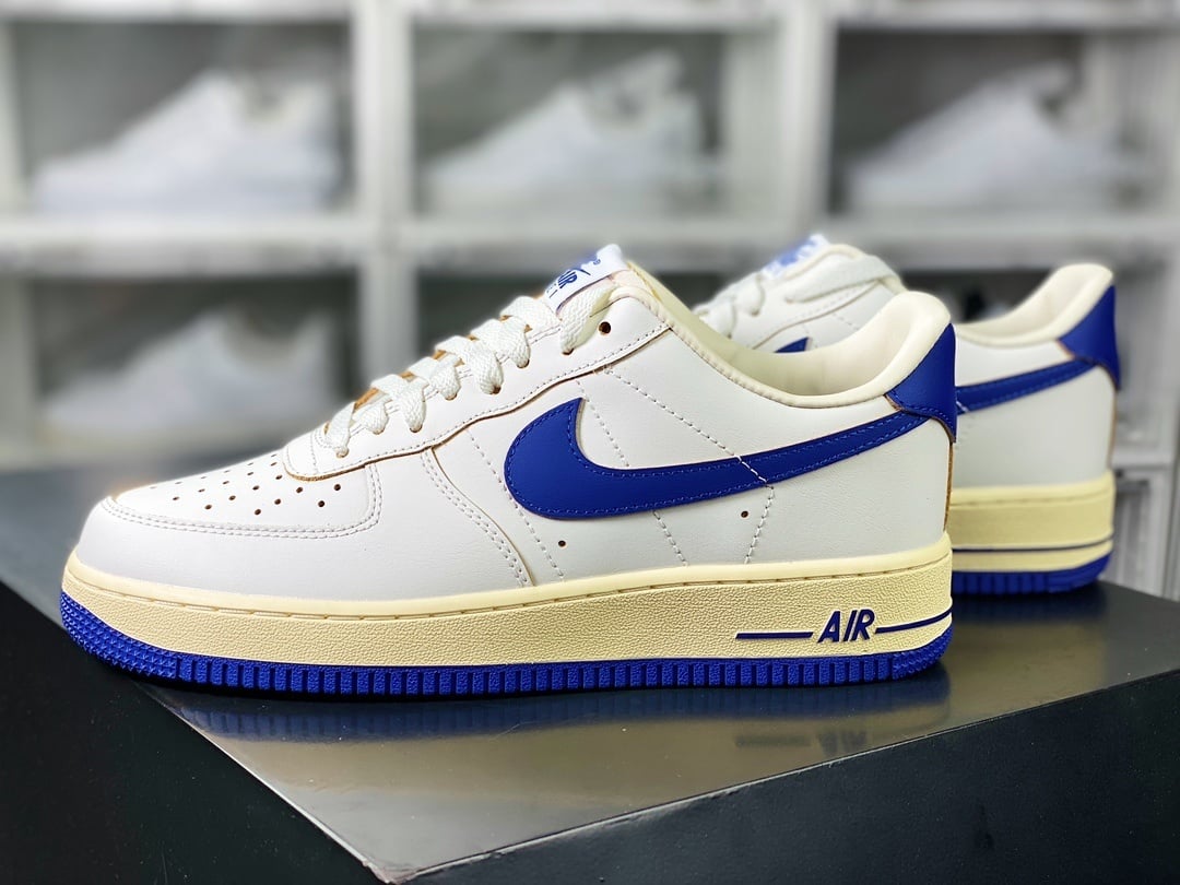 Nike Leather Branco Royal Blue Oxidado com Amarelo - Vista 2