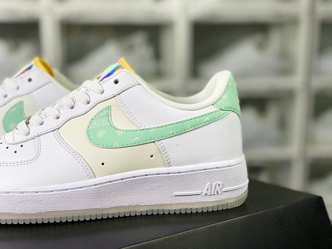 Nike Leather Branco e Creme Paisley - Vista 9