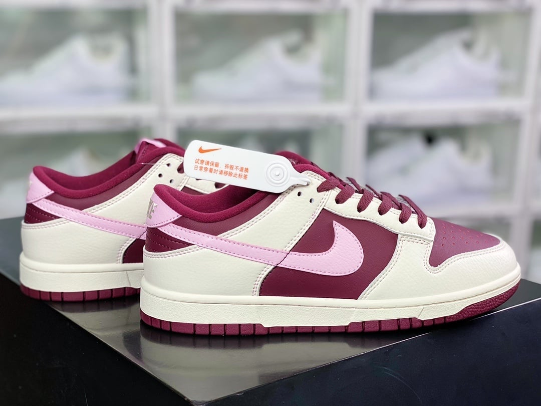 NK Dunk Low Branco Roxo Rosa - Vista 2