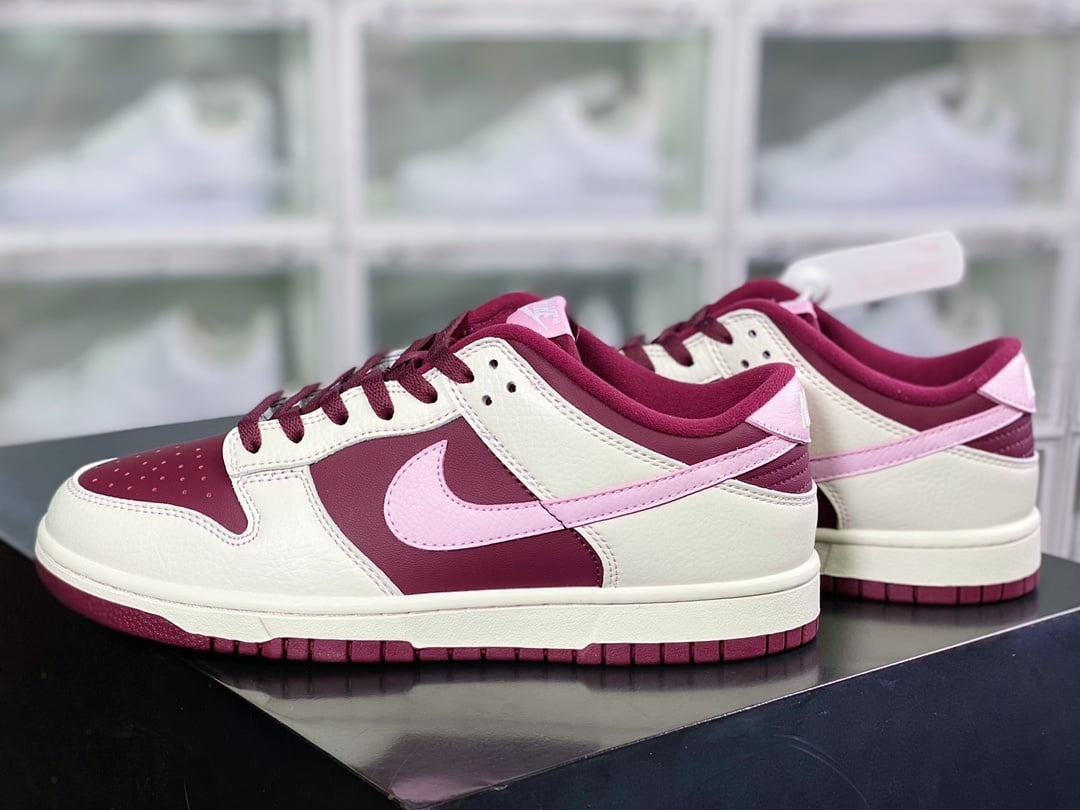 NK Dunk Low Branco Roxo Rosa - Vista 3