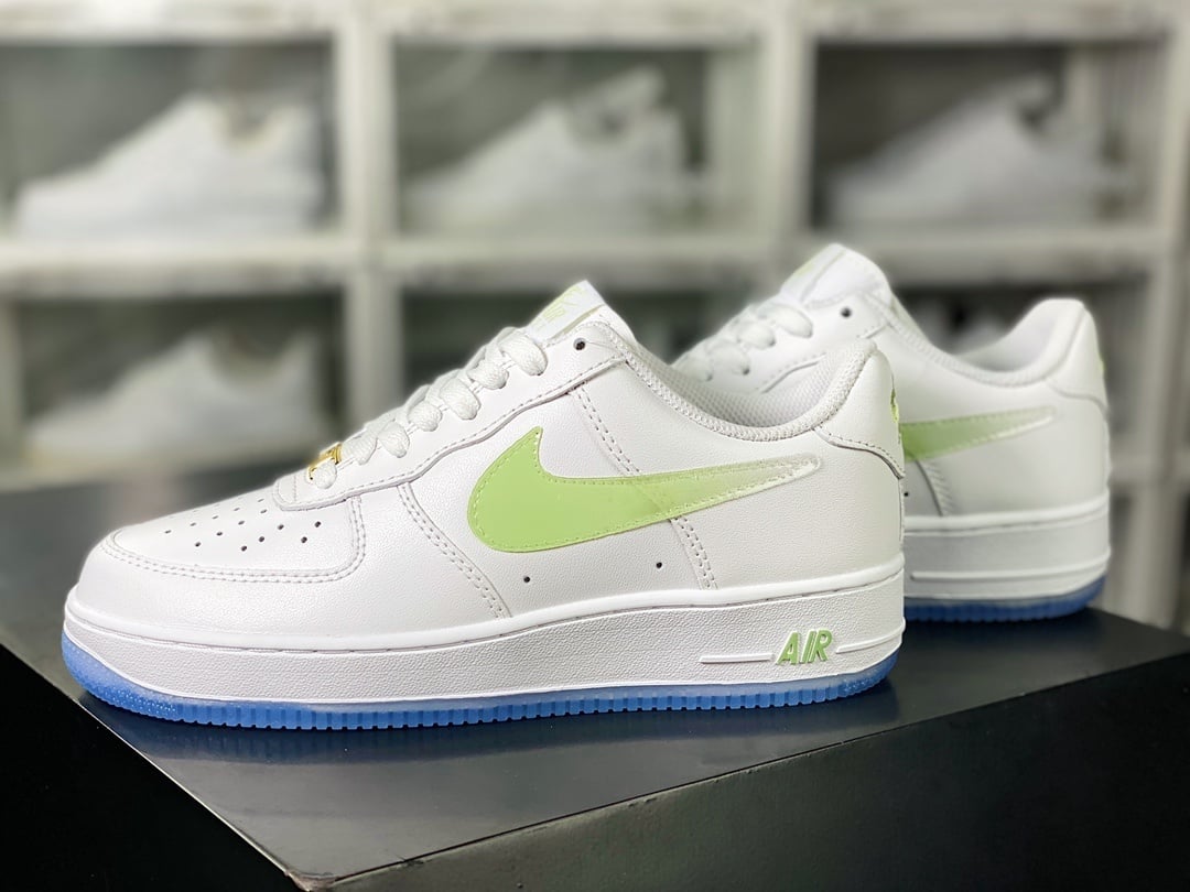 Nike Leather Branco e Verde Gradiente Hook - Vista 2
