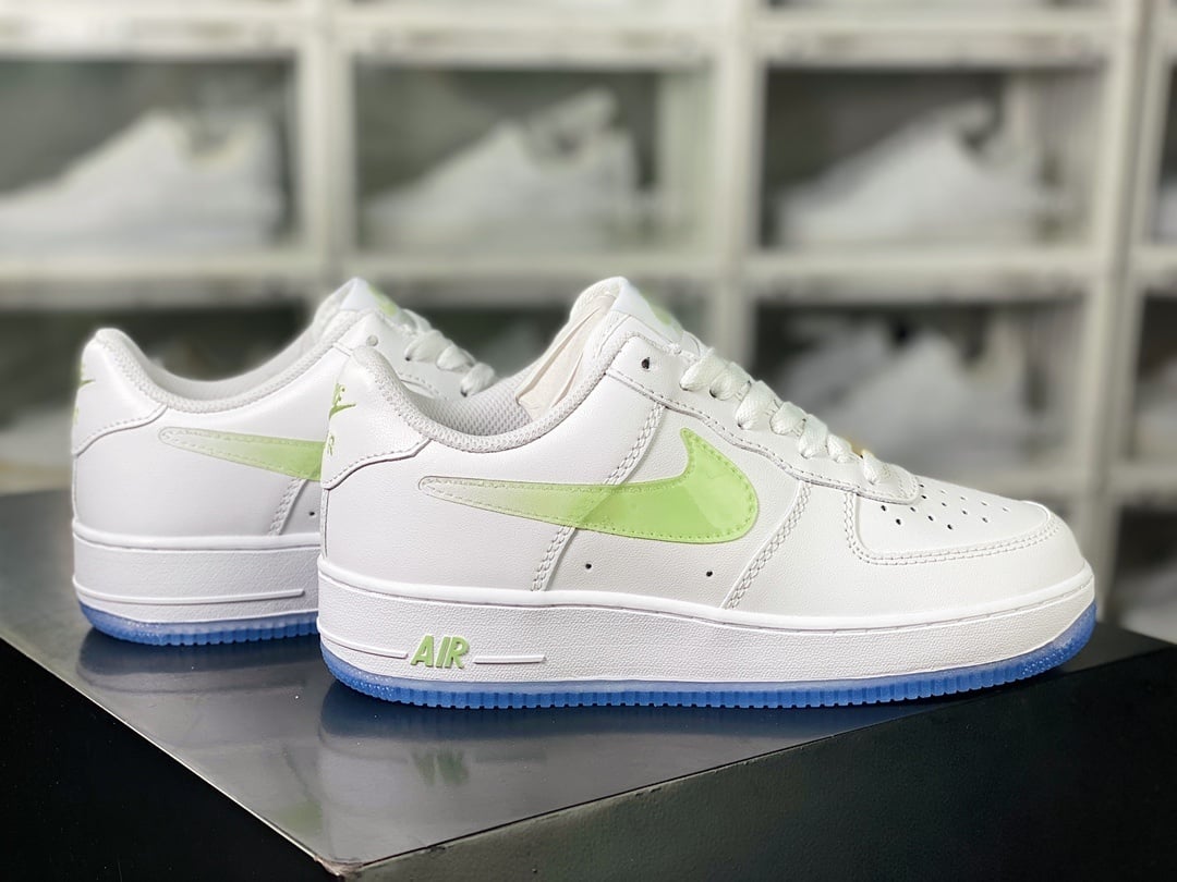Nike Leather Branco e Verde Gradiente Hook - Vista 3