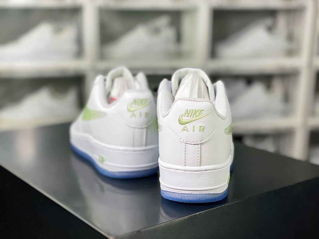 Nike Leather Branco e Verde Gradiente Hook - Vista 4