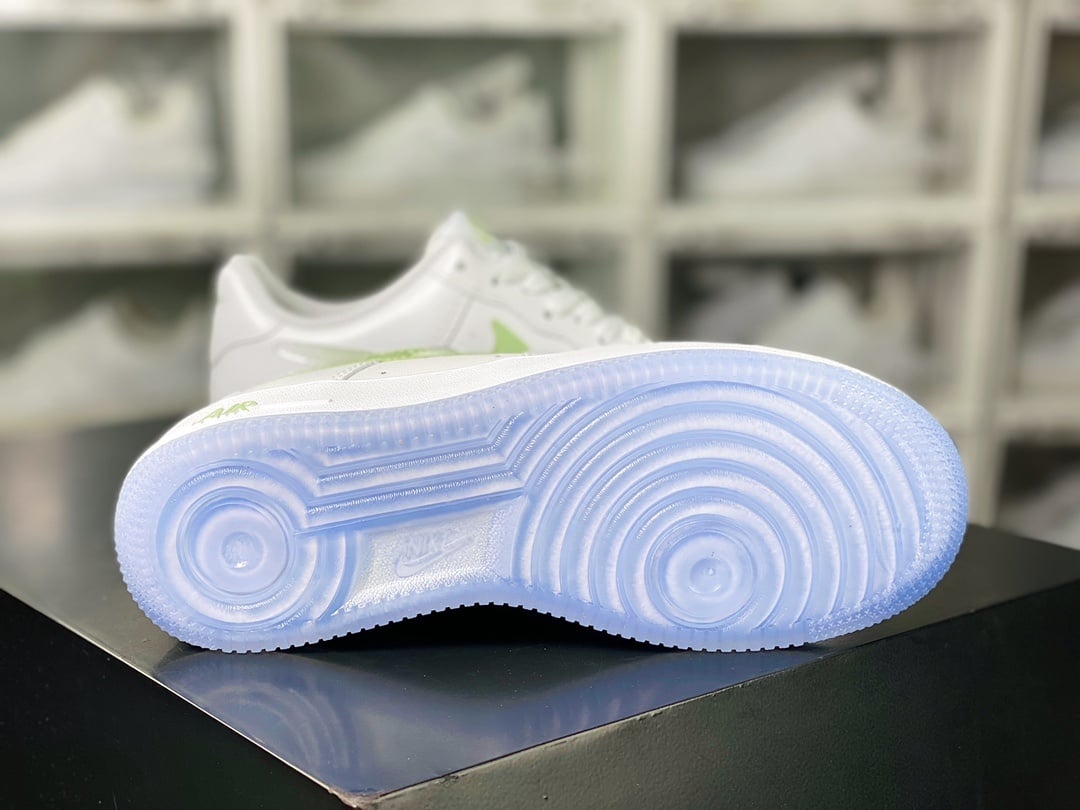Nike Leather Branco e Verde Gradiente Hook - Vista 5