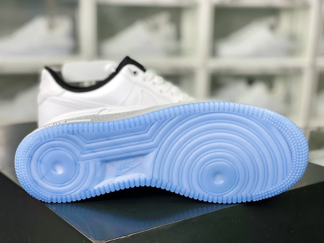 Nike Leather Branco e Prata Sola Gelo - Vista 5