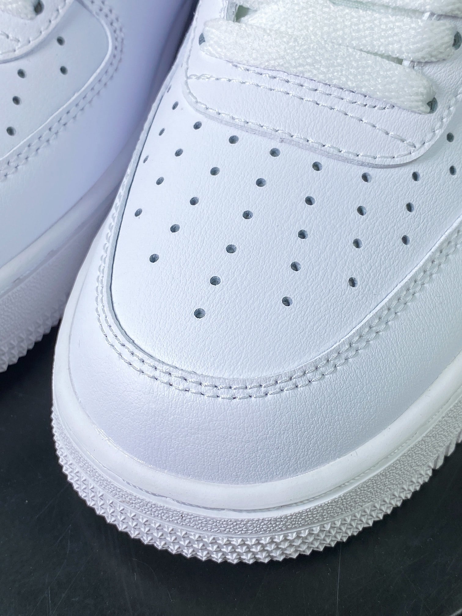 Nike Leather Branco, Preto e Verde com Quatro Hooks - Vista 6