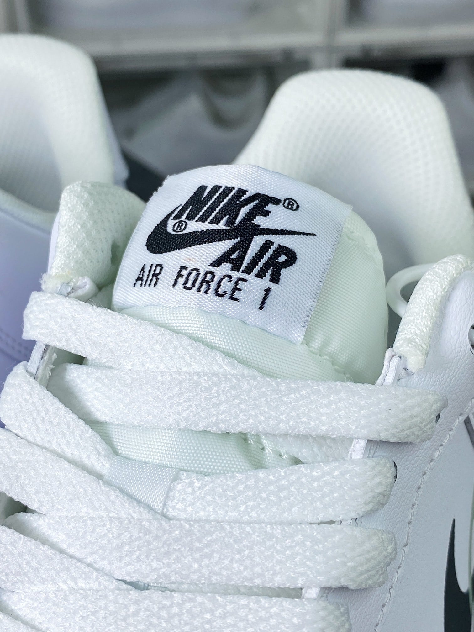 Nike Leather Branco, Preto e Verde com Quatro Hooks - Vista 7