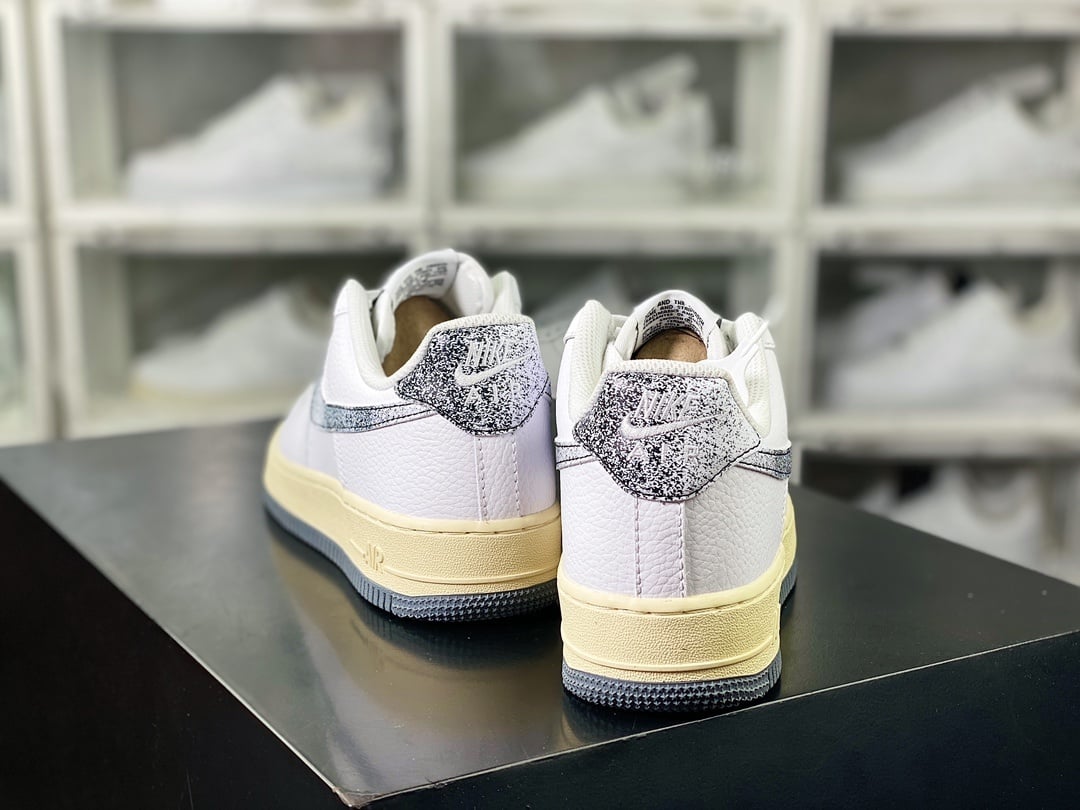 Nike Leather Branco, Preto e Prata Gradiente Hook - Vista 4