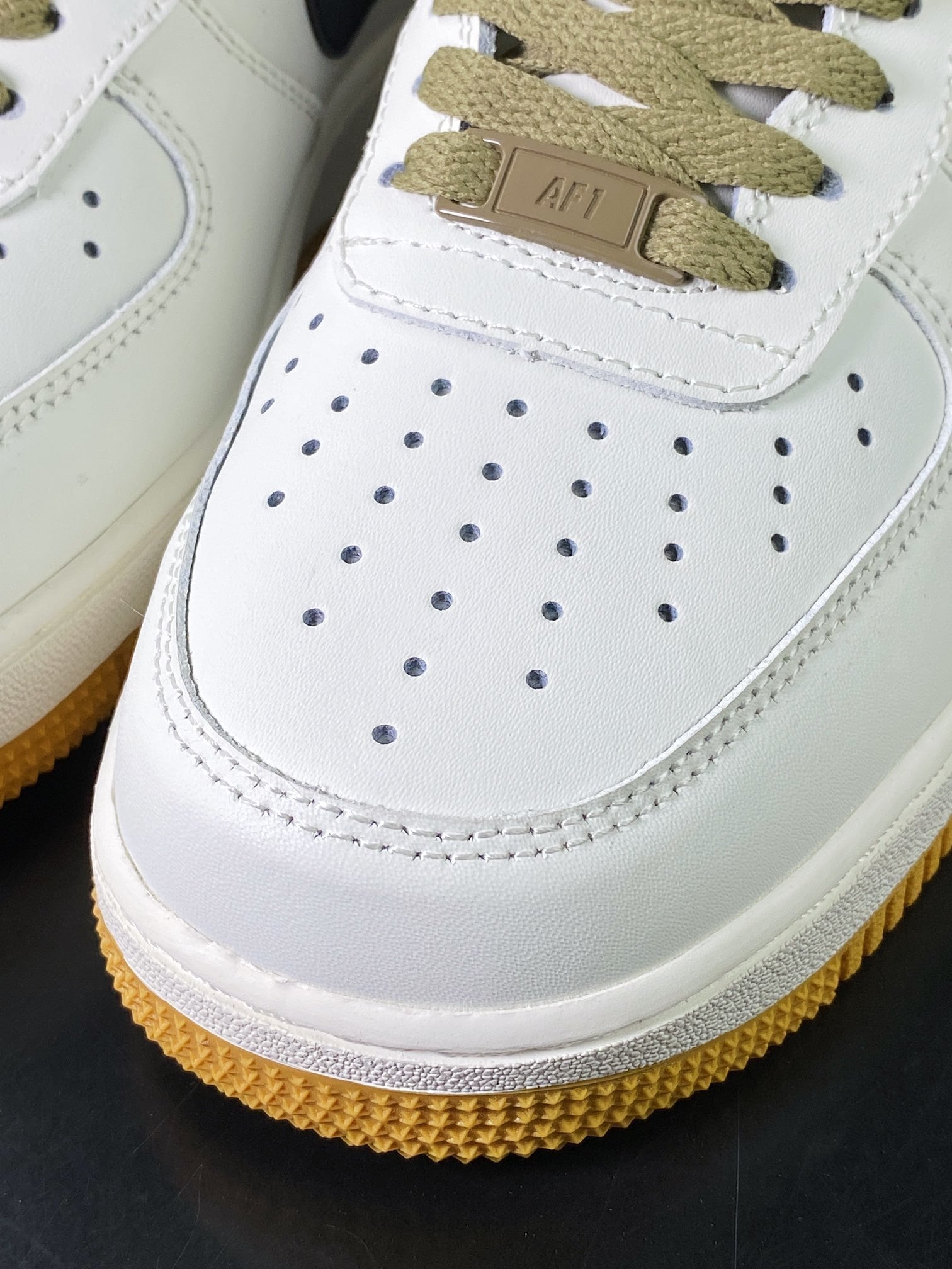 Nike Leather Creme, Amarelo e Preto Hook - Vista 6