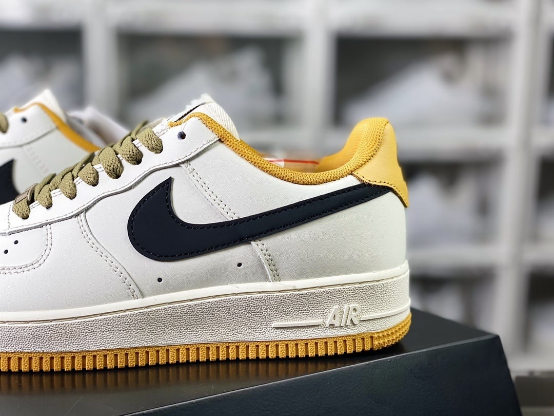 Nike Leather Creme, Amarelo e Preto Hook - Vista 9