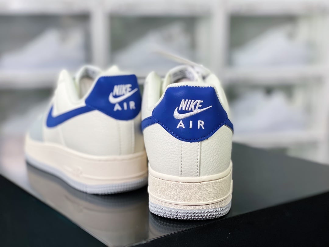 Nike Leather Creme, Cinza Claro e Azul Escuro - Vista 4