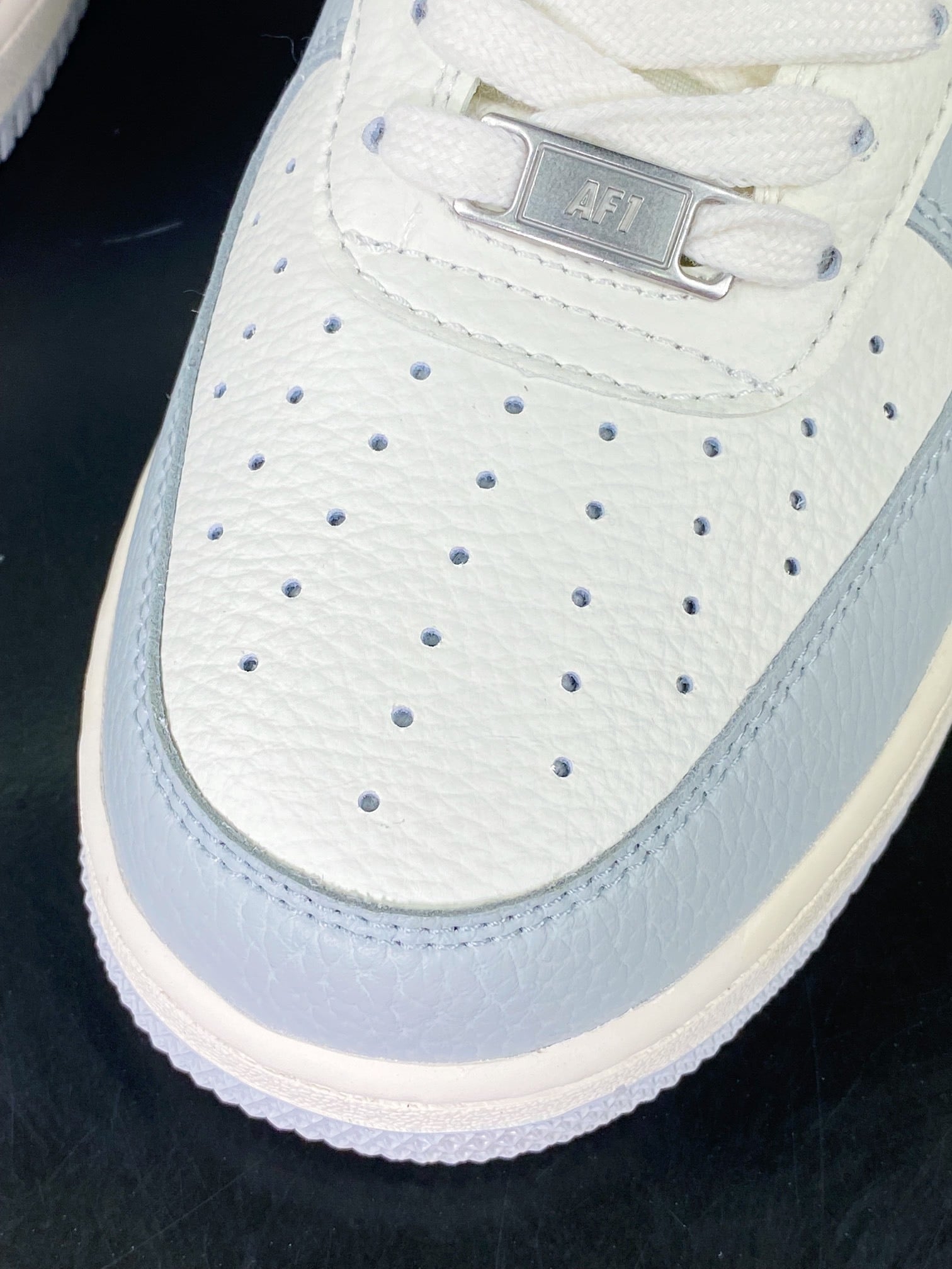Nike Leather Creme, Cinza Claro e Azul Escuro - Vista 6