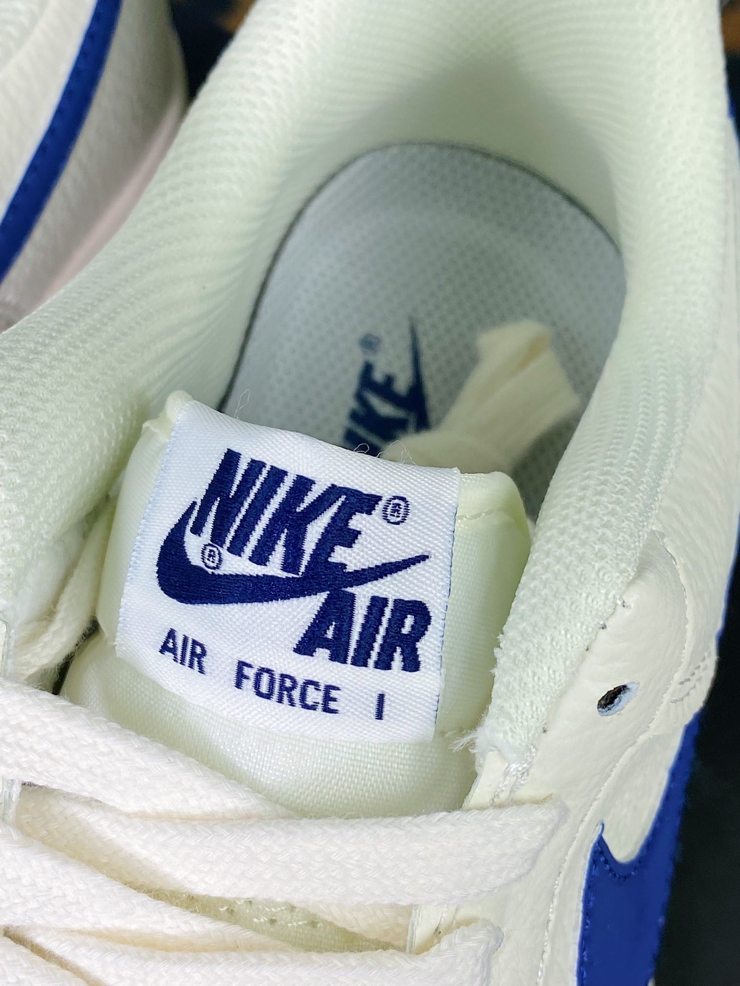 Nike Leather Creme, Cinza Claro e Azul Escuro - Vista 7