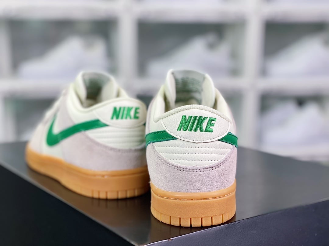 NK Dunk Low Off-White Cinza Verde com Sola Goma - Vista 4