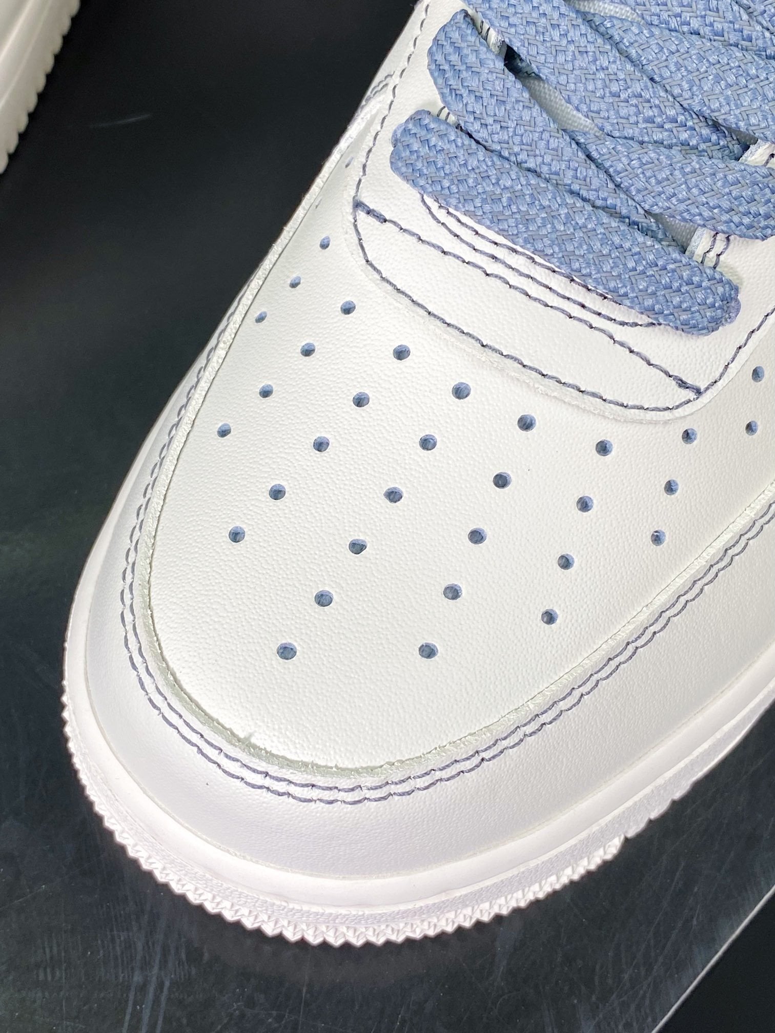 Nike Leather Creme, Cinza e Azul 3M Reflectivo - Vista 6