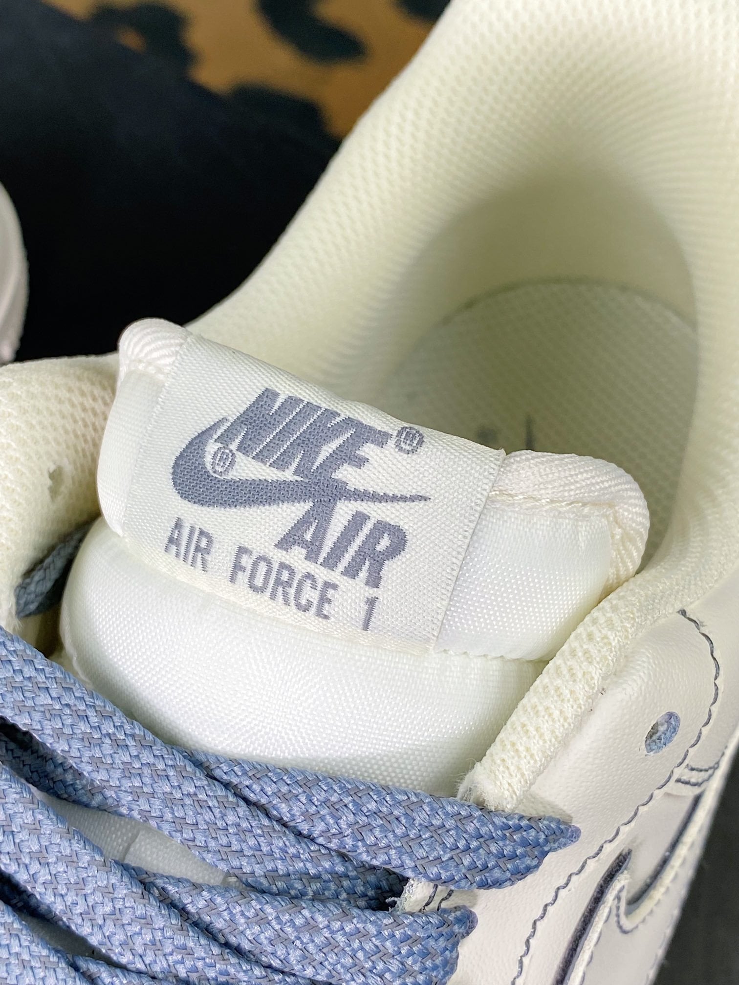 Nike Leather Creme, Cinza e Azul 3M Reflectivo - Vista 7