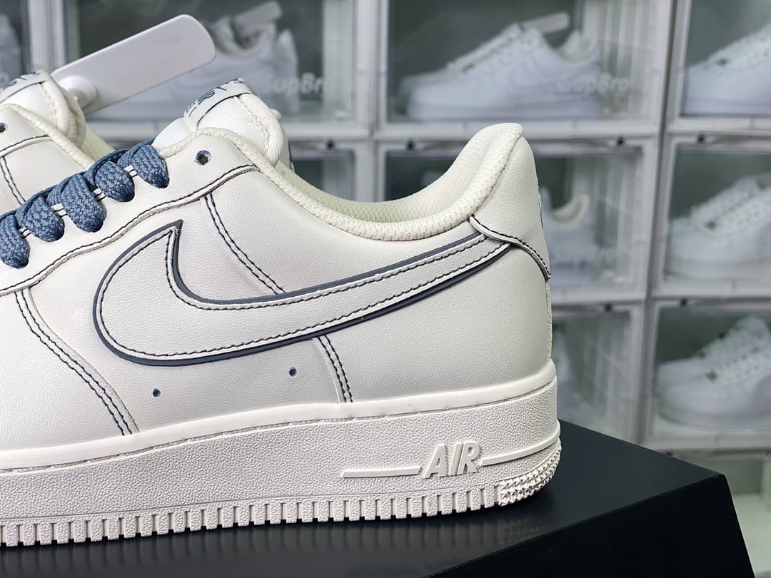 Nike Leather Creme, Cinza e Azul 3M Reflectivo - Vista 9