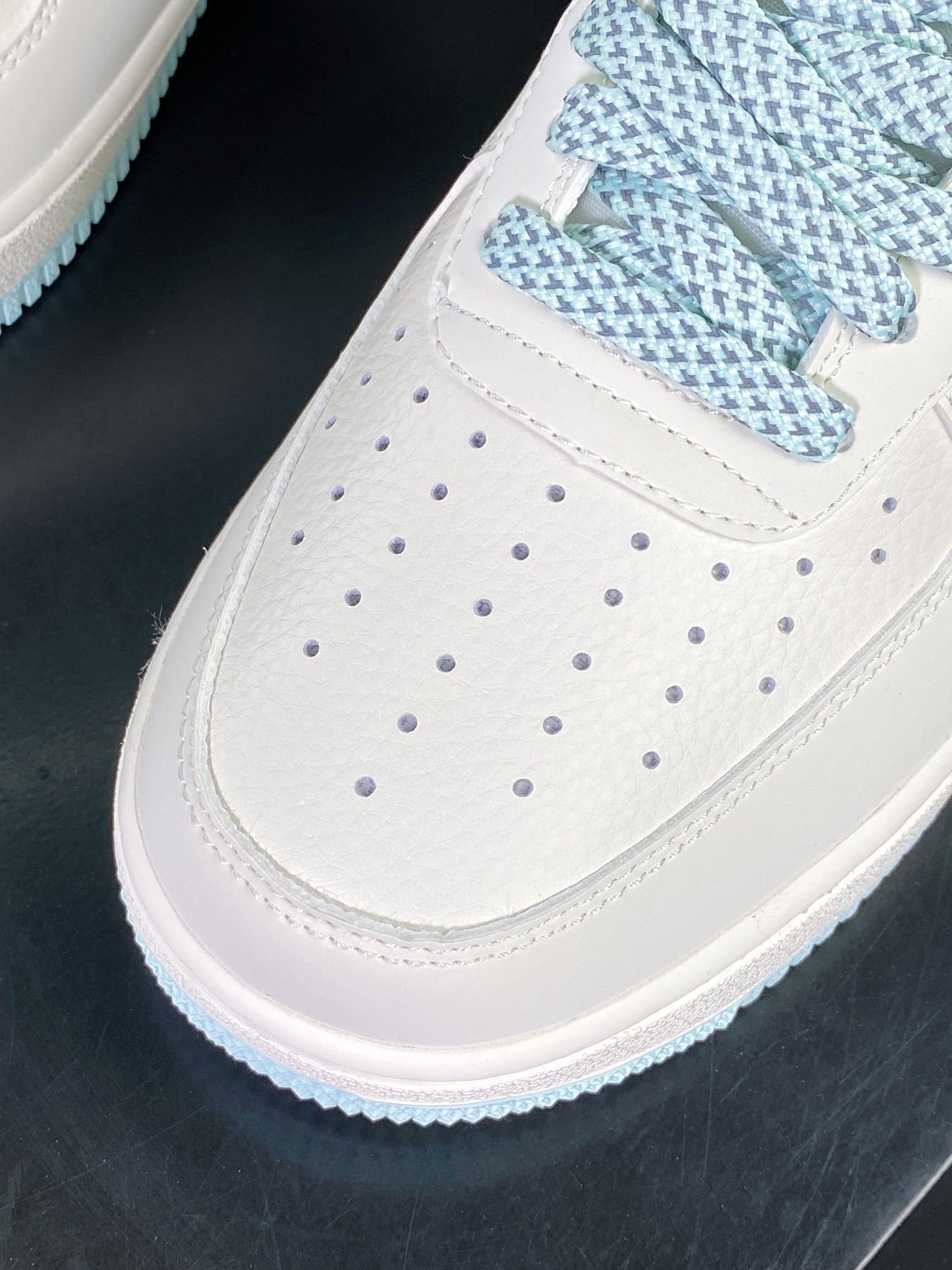 Nike Leather Creme, Cinza e Azul 3M Reflective Hook - Vista 6