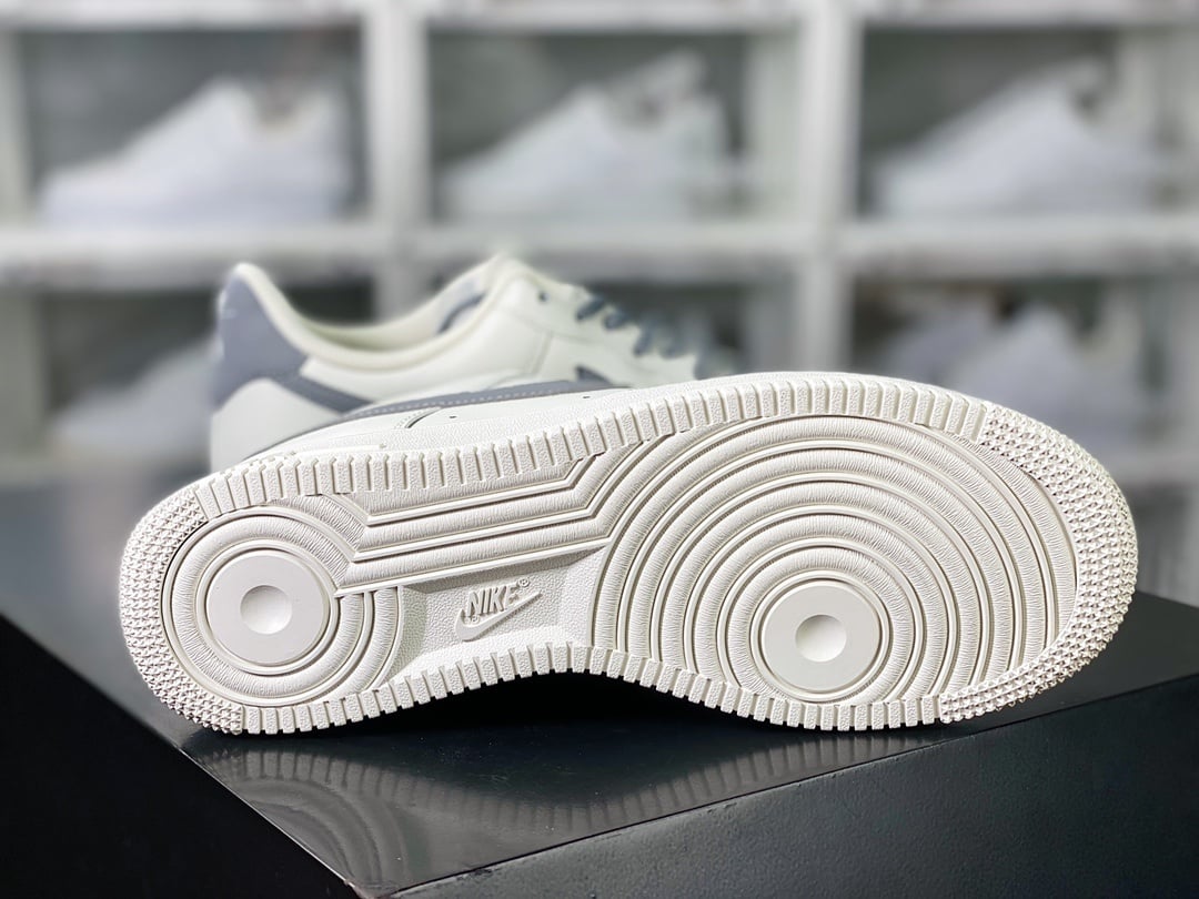 Nike Leather Creme e Cinza - Vista 5