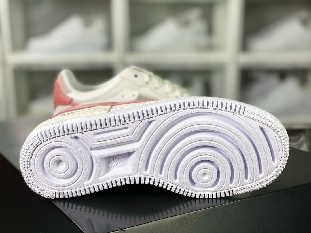 Nike Leather Creme e Rosa - Vista 5