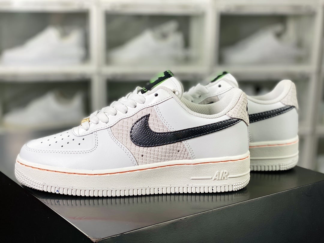 Nike Leather Creme Snake Cinza - Vista 2