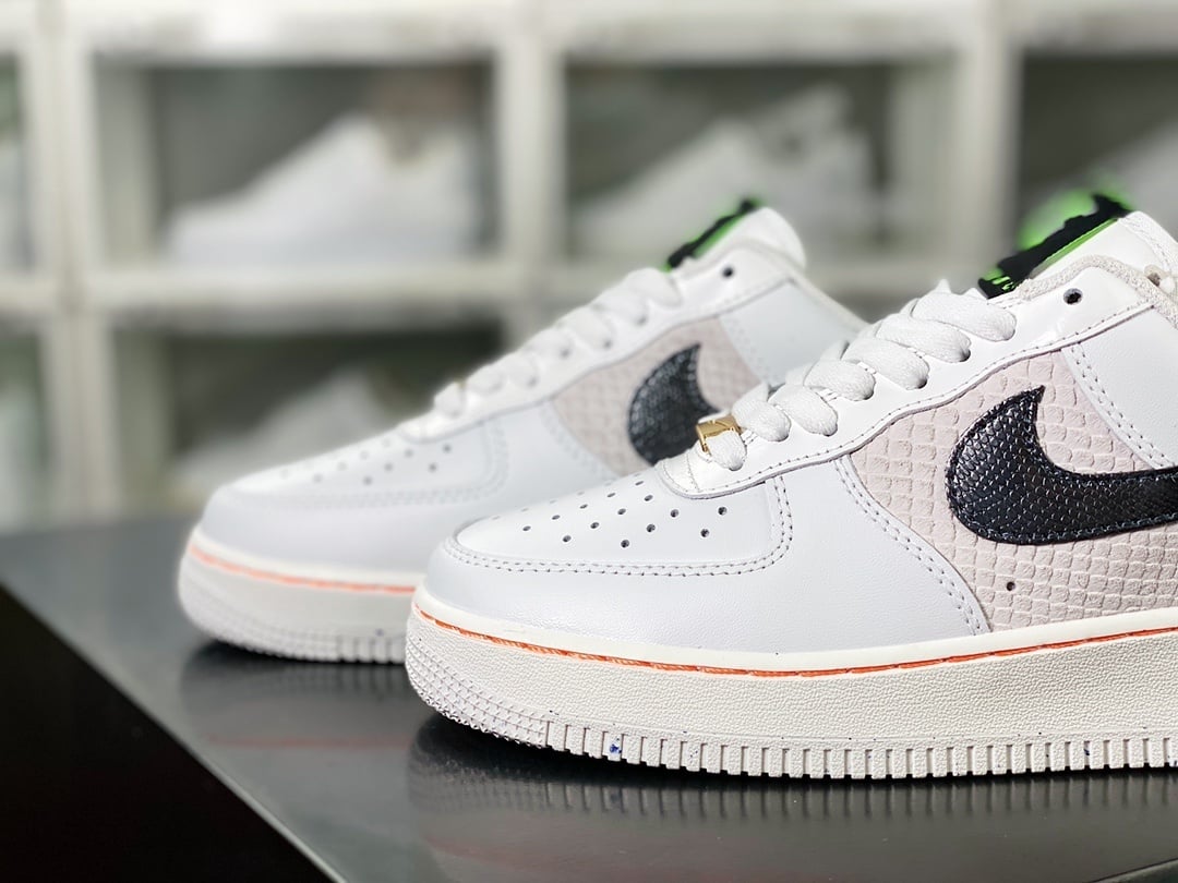 Nike Leather Creme Snake Cinza - Vista 8