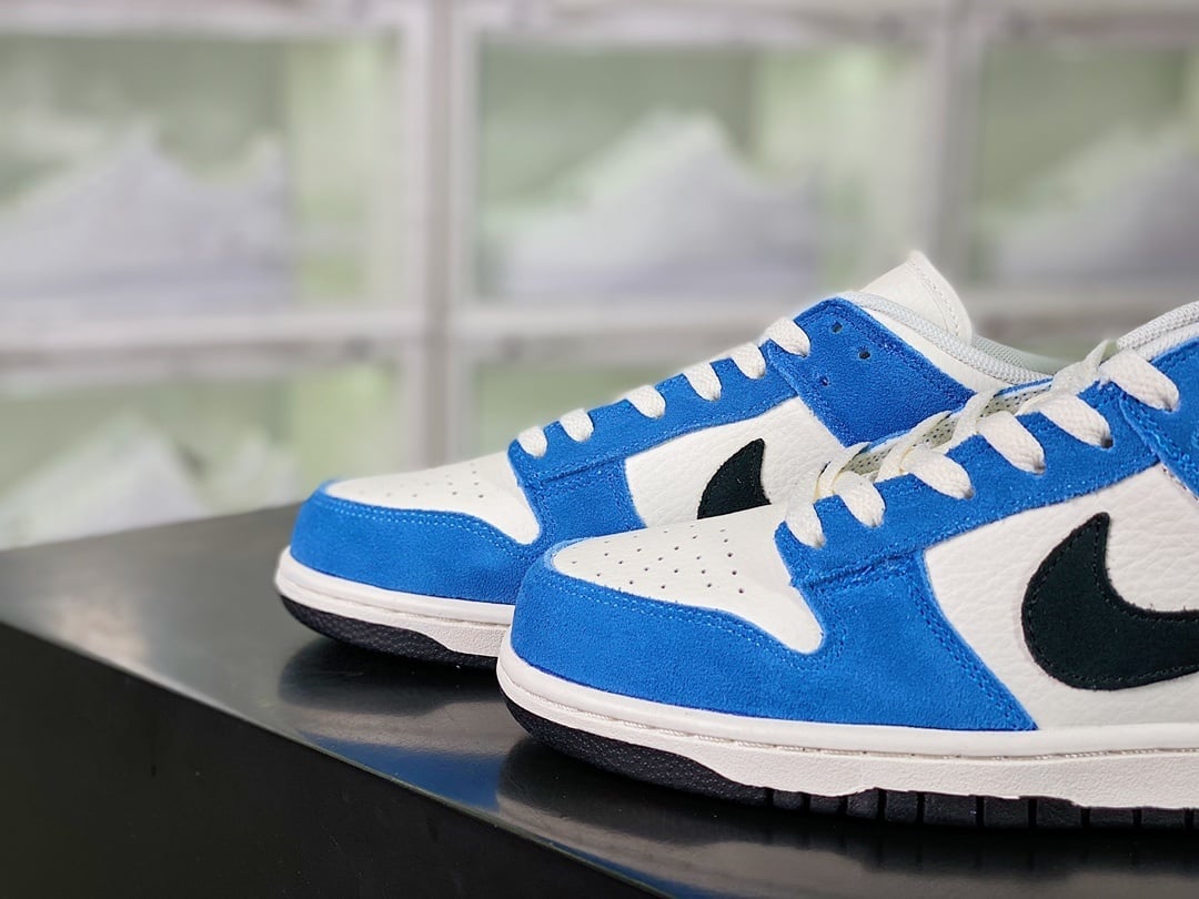 NK Dunk Low Racing Blue e Preto - Vista 8