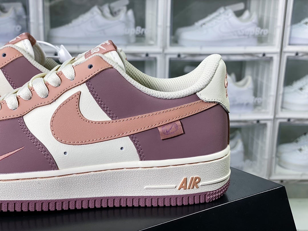 Nike Leather Roxo Sujo, Creme e Marrom com Pequeno Hook - Vista 9
