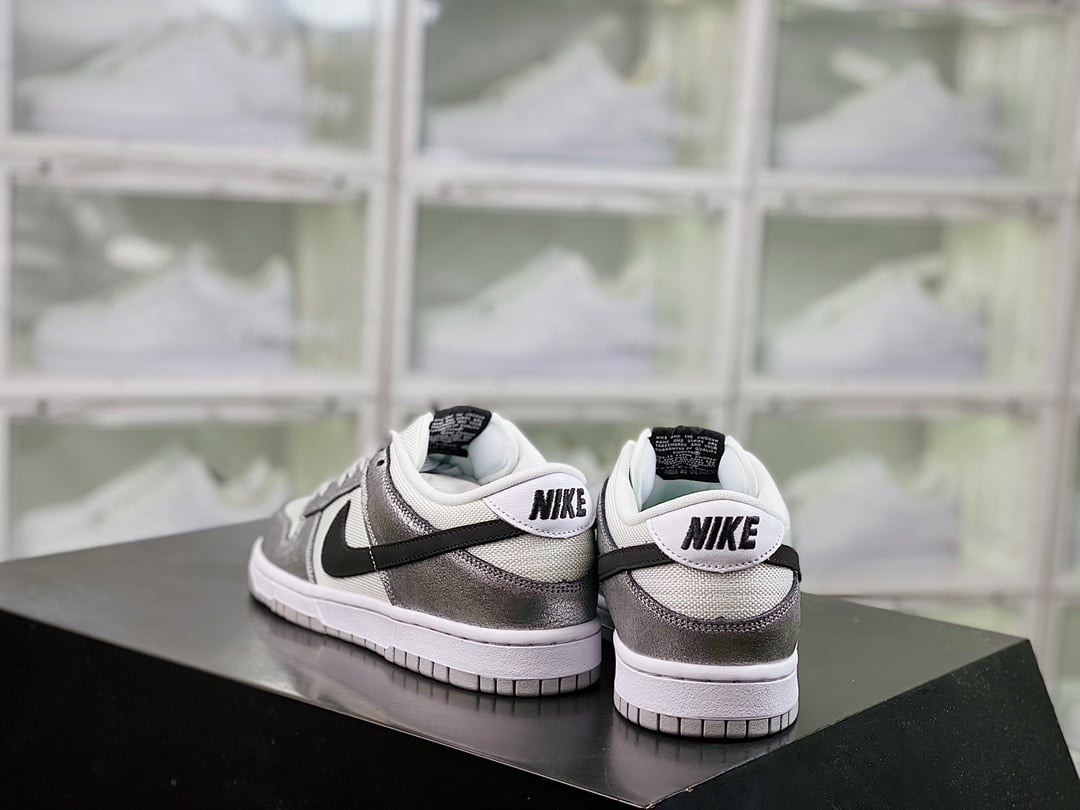 NK Dunk Low Couro Prateado - Vista 3