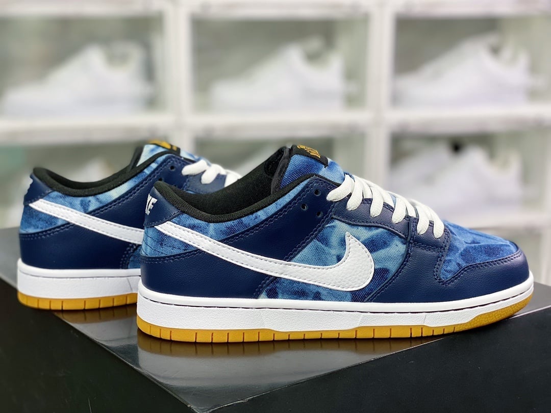 NK Dunk Low Índigo Tie-Dye Branco - Vista 2