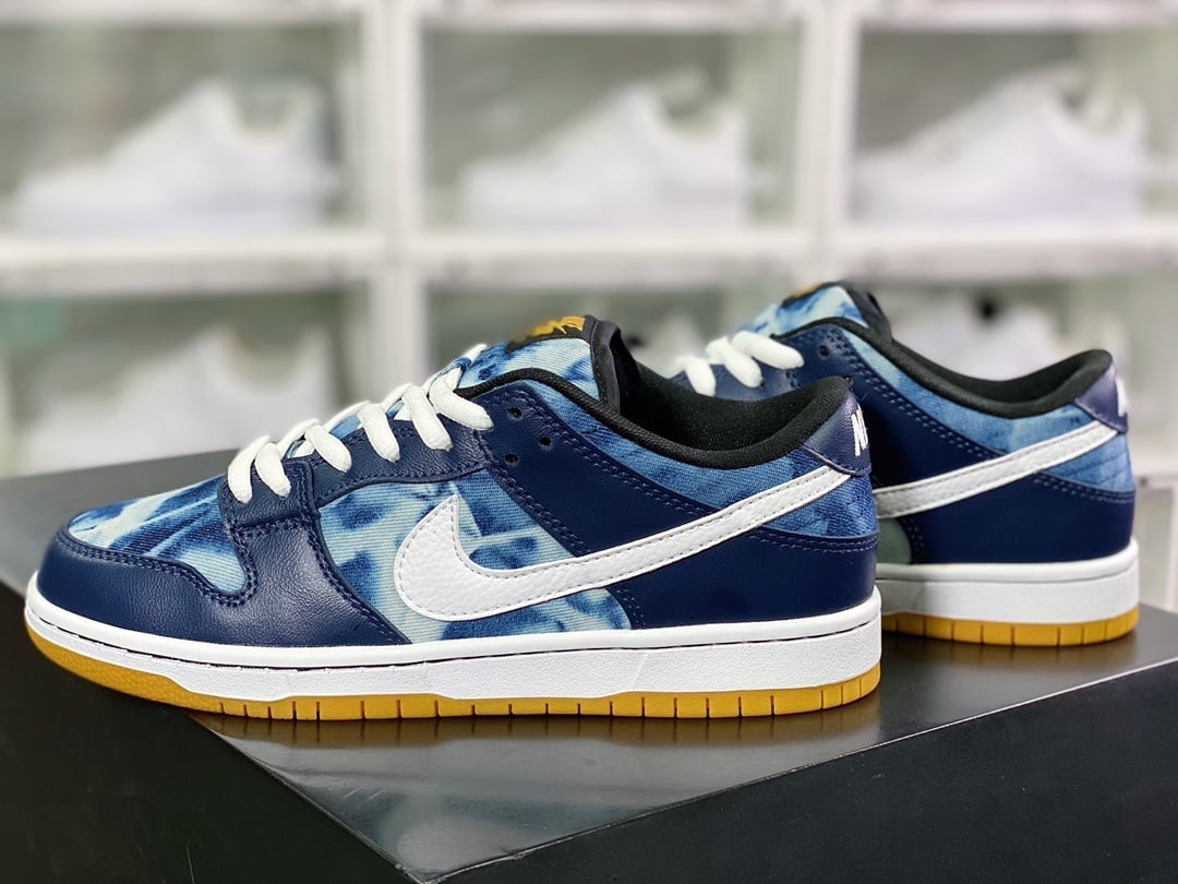 NK Dunk Low Índigo Tie-Dye Branco - Vista 3