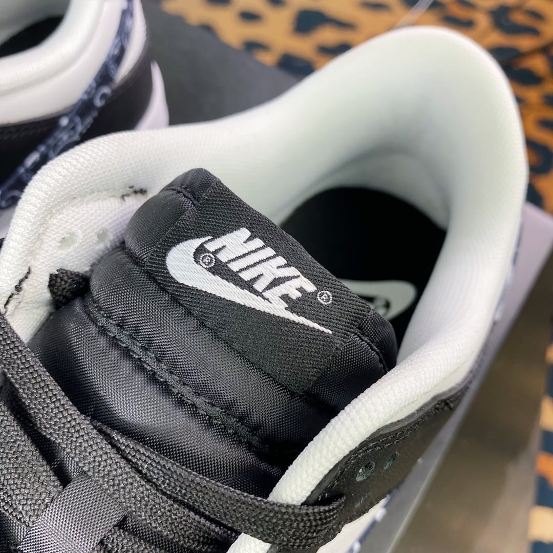NK Dunk Low Preto, Branco e Cashew - Vista 6