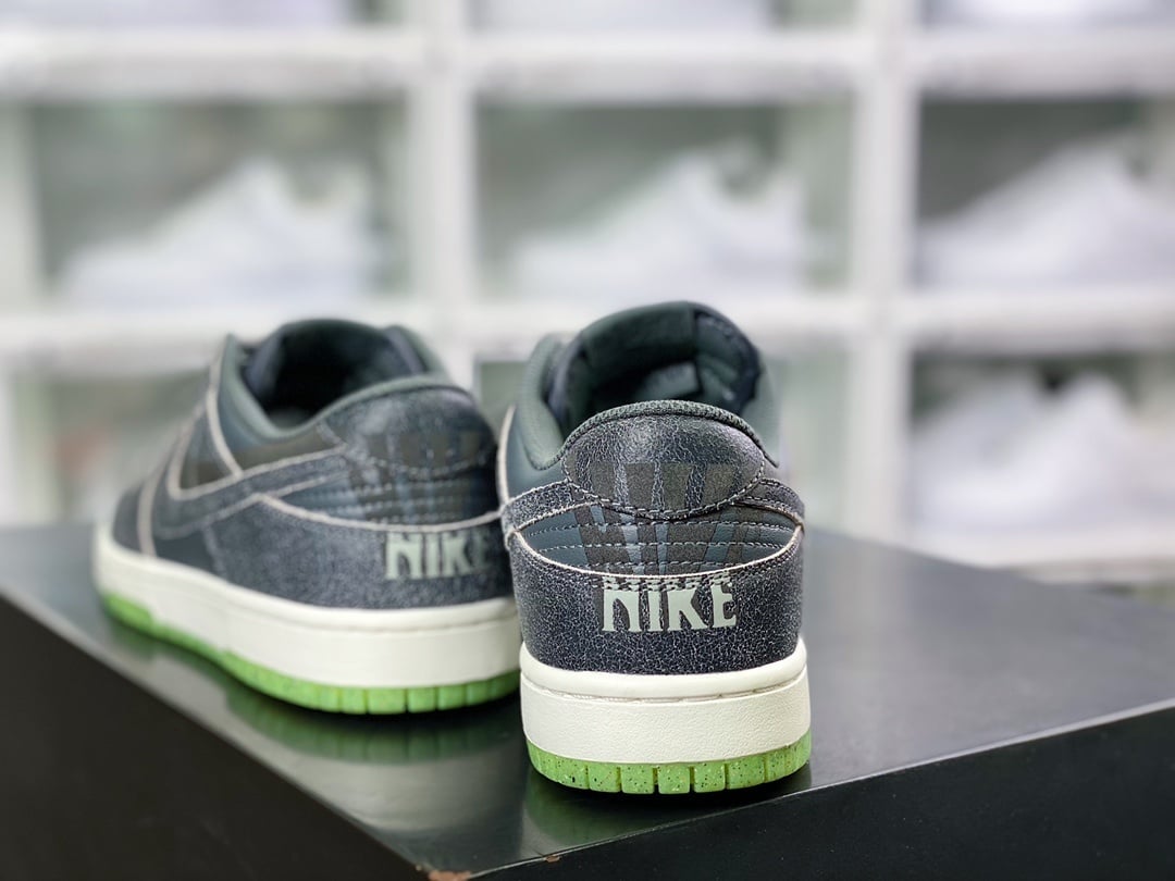 NK Dunk Low Cinzento Carbono Duplo Swoosh 3M - Vista 4