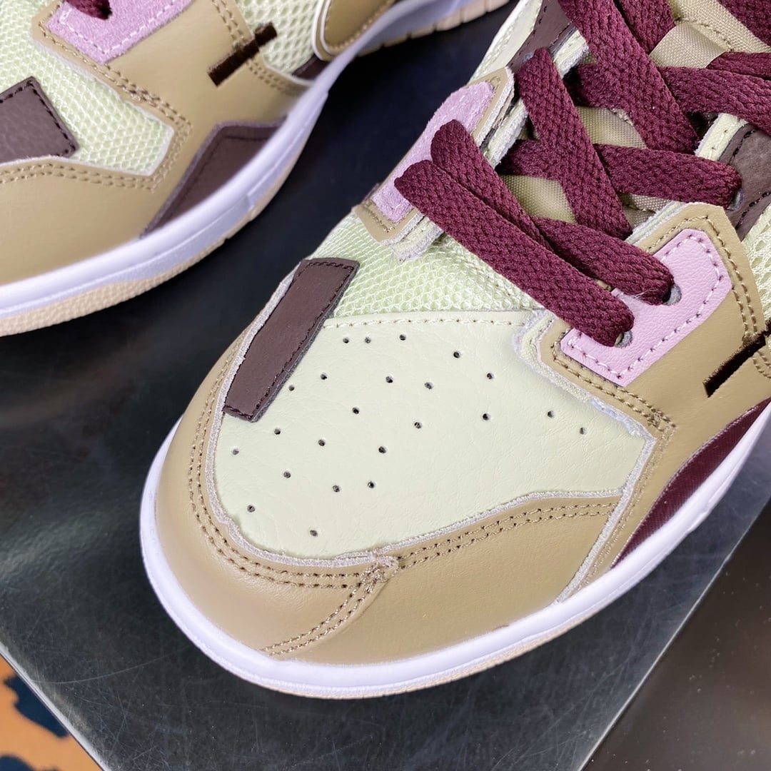 NK Dunk Low Marrom e Bege Patchwork - Vista 5
