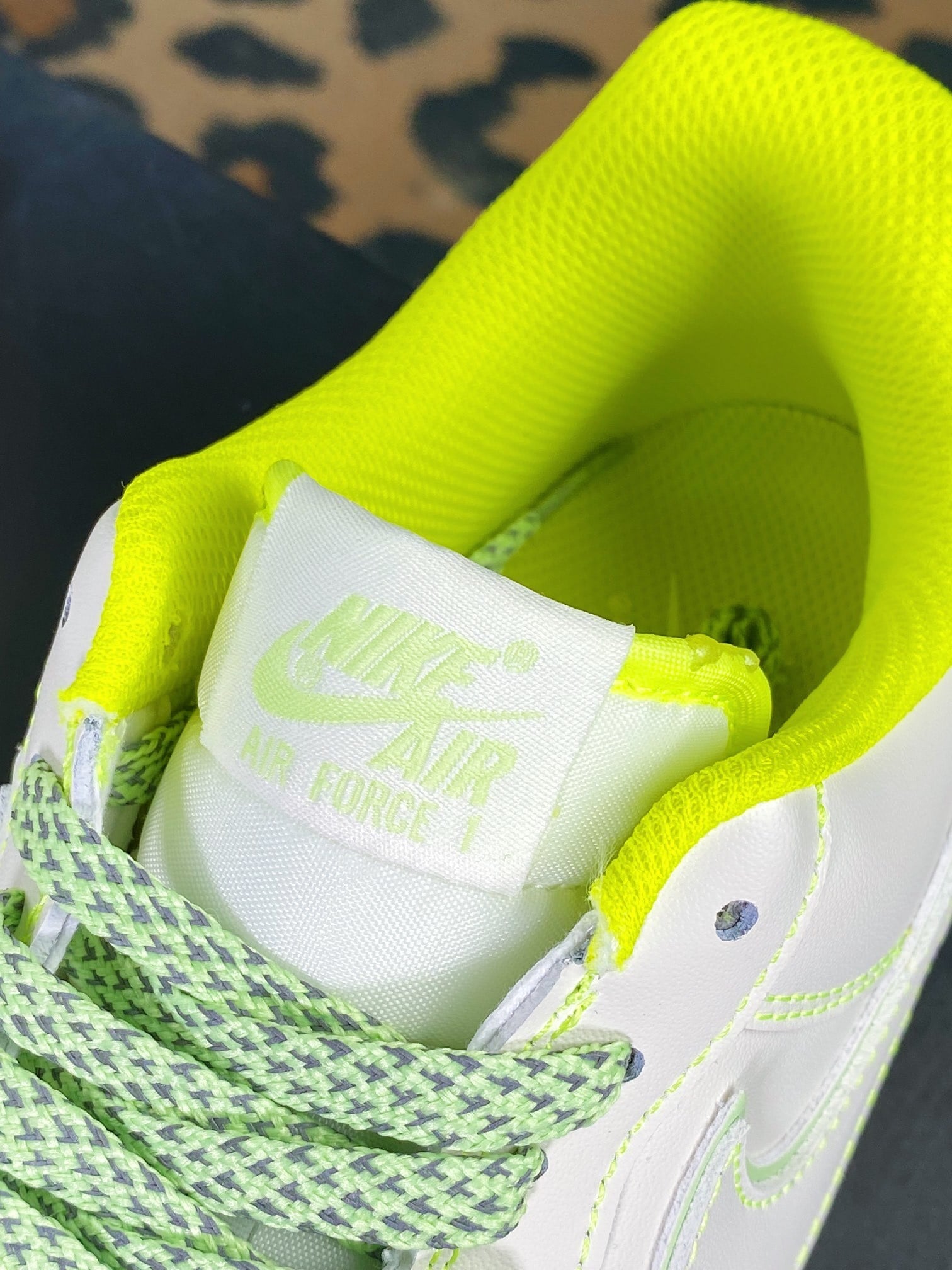 Nike Creme Verde Fluorescente 3M Reflective - Vista 7