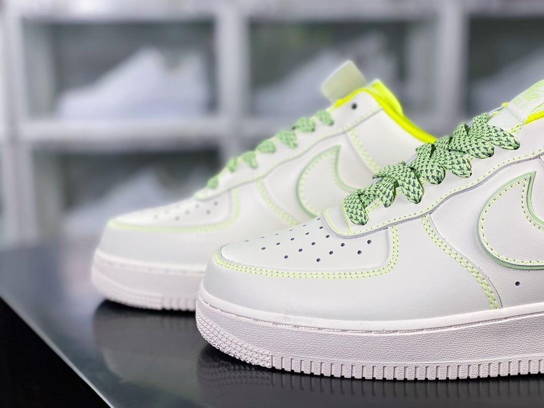 Nike Creme Verde Fluorescente 3M Reflective - Vista 8