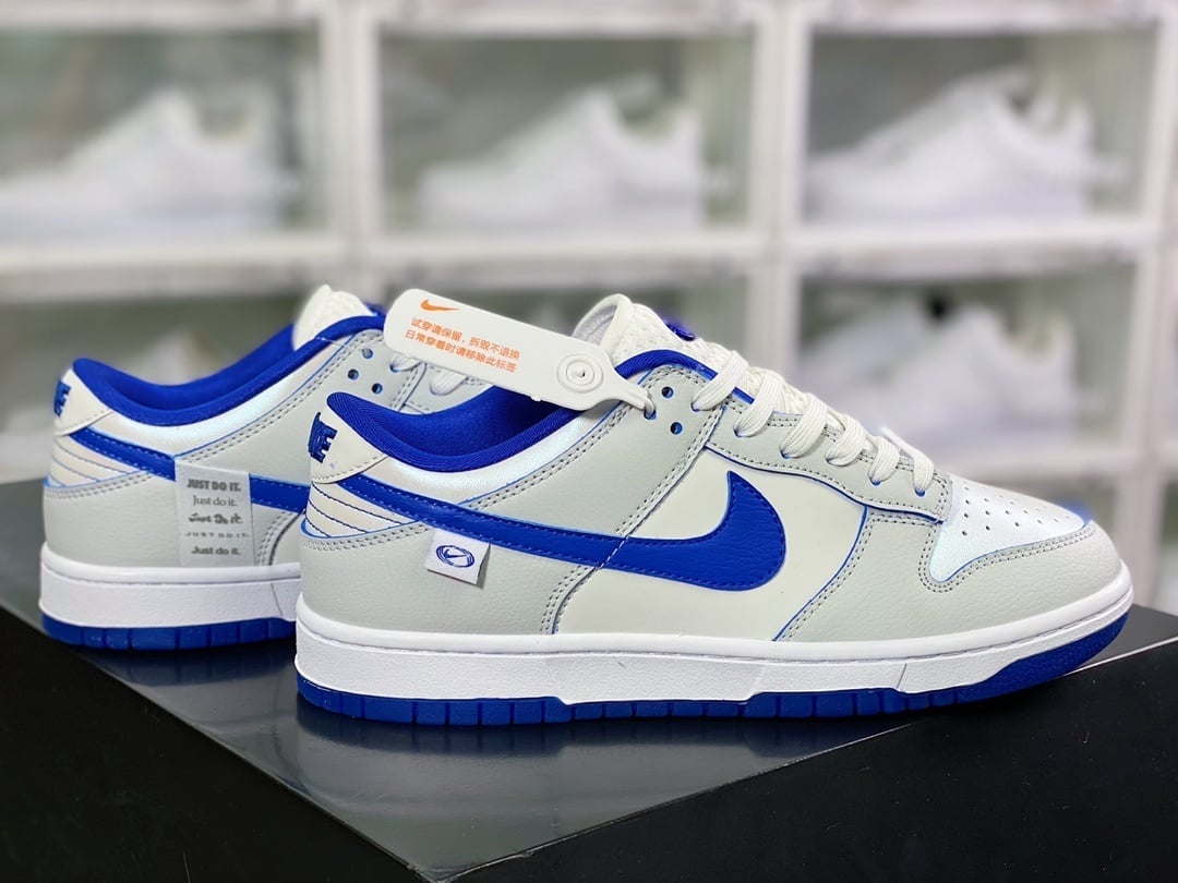 NK Dunk Low Bege Claro Azul - Vista 2