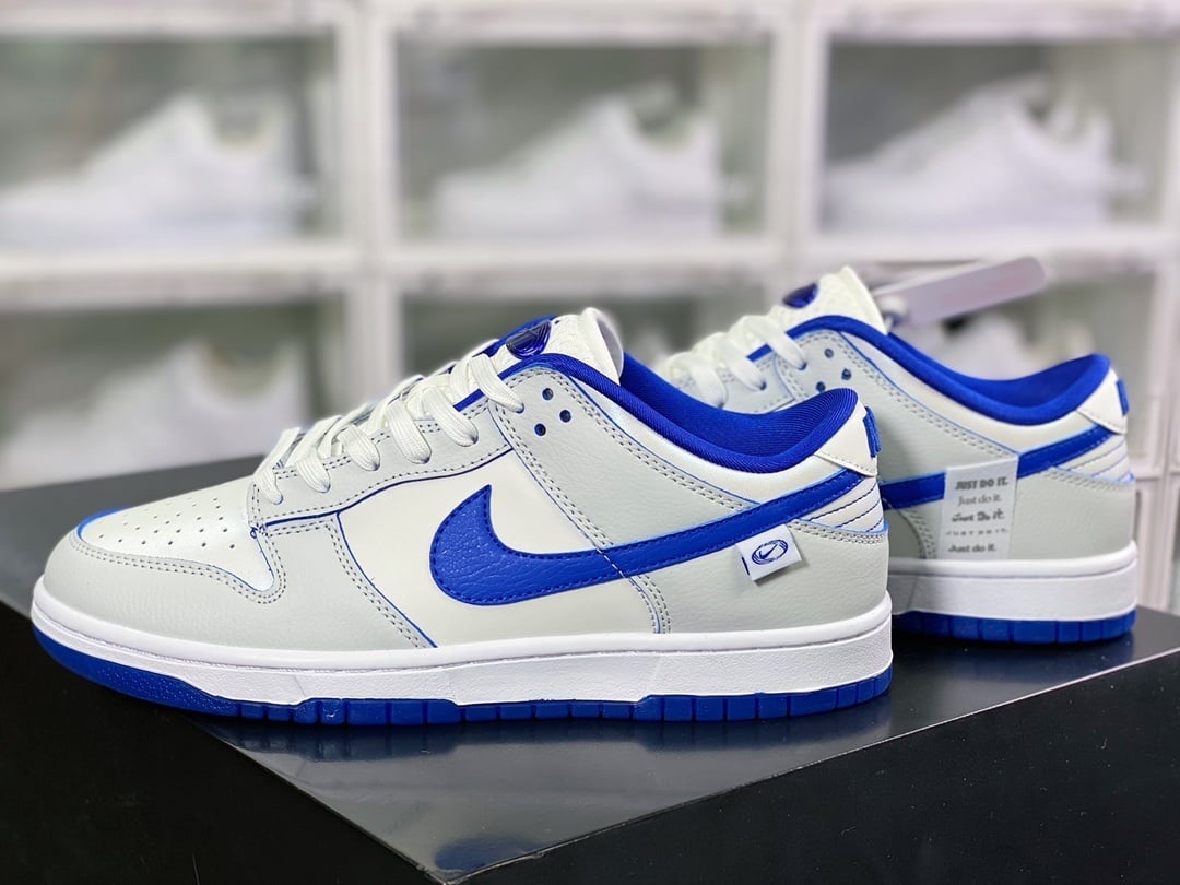 NK Dunk Low Bege Claro Azul - Vista 3