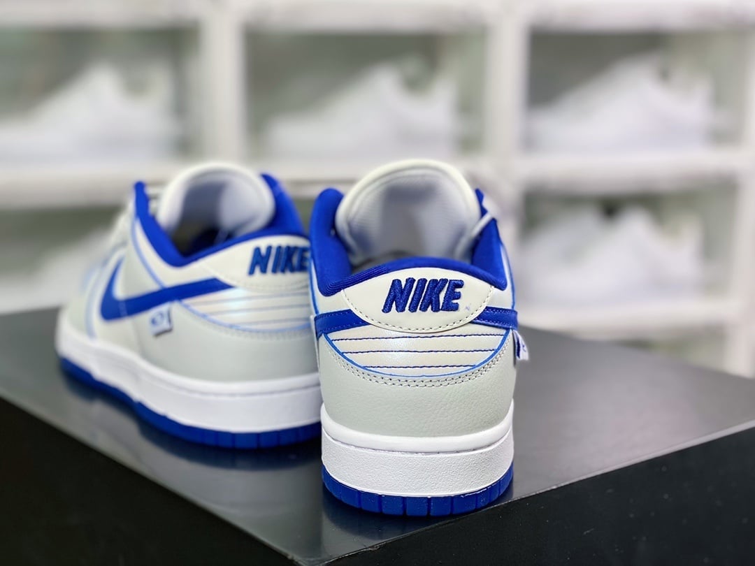 NK Dunk Low Bege Claro Azul - Vista 4