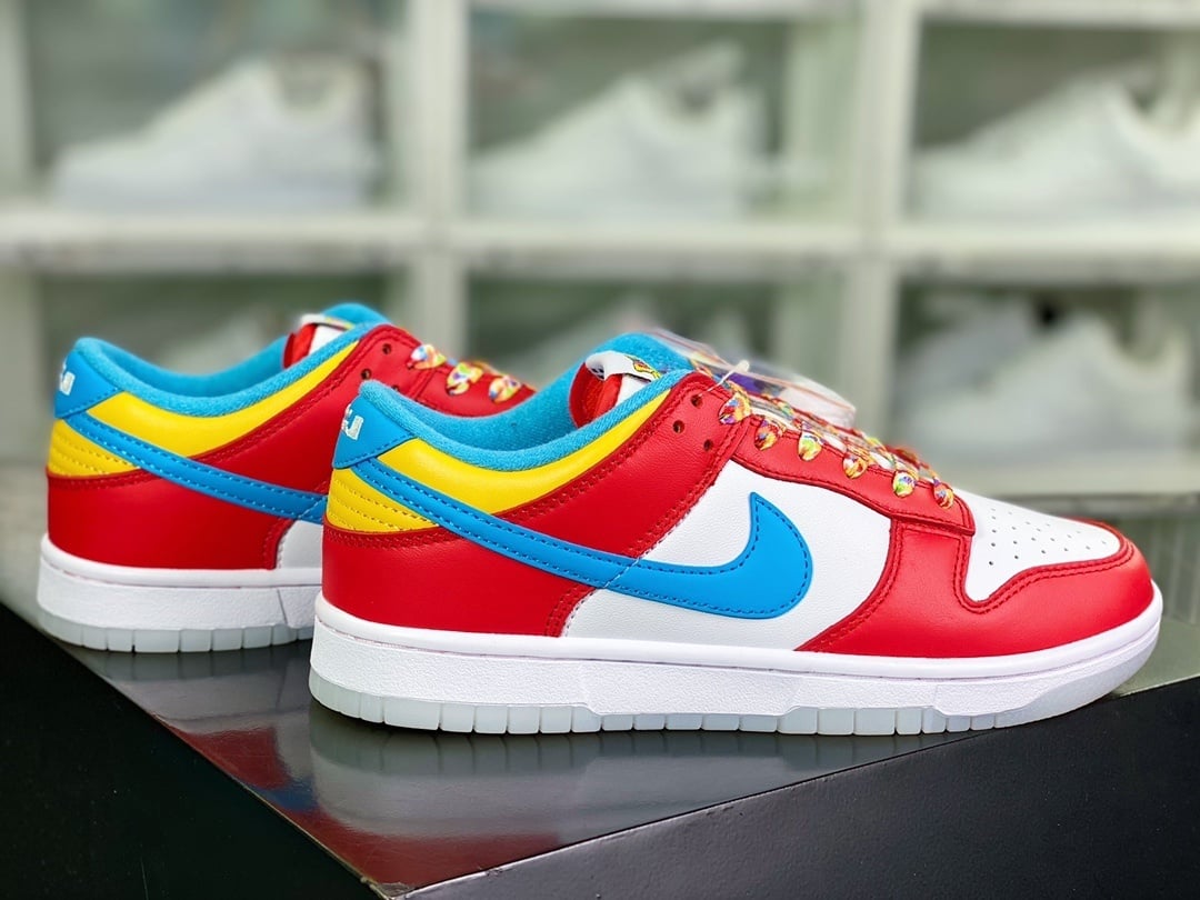 NK Dunk Low Vermelho e Branco Frutas e Cereais - Vista 2