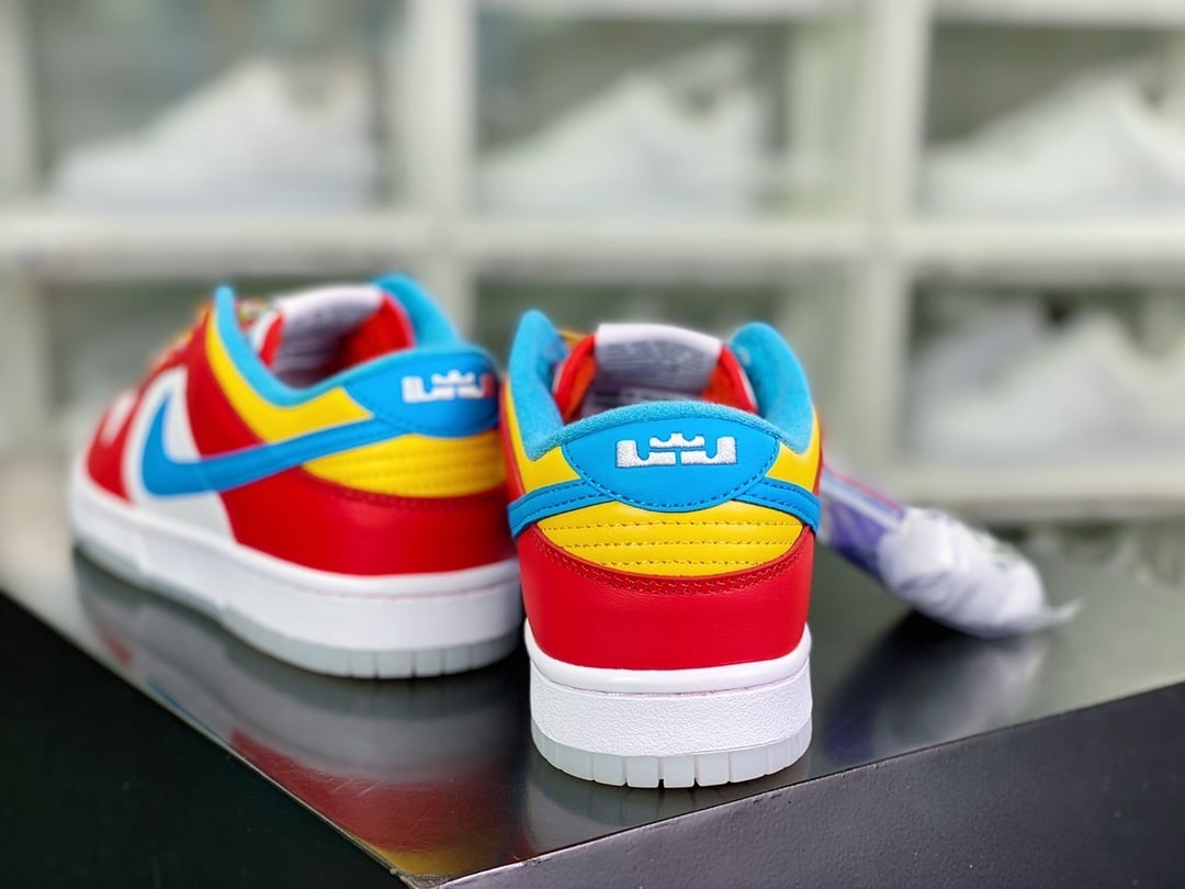 NK Dunk Low Vermelho e Branco Frutas e Cereais - Vista 4
