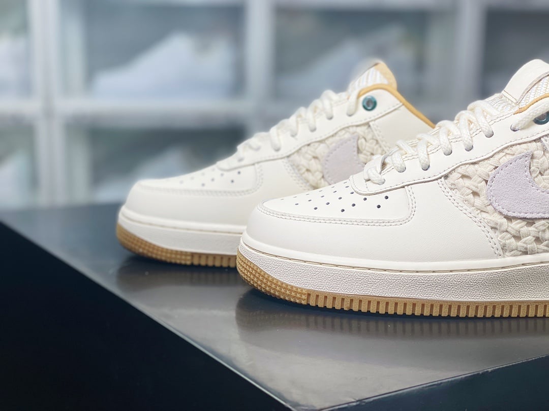 Nike Trançado Bamboo Bege e Marrom - Vista 8